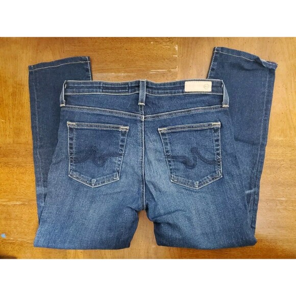 Ag Adriano Goldschmied Prima Cigarette Crop Jeans Medium Wash Blue Low Rise 26R - Picture 3 of 9